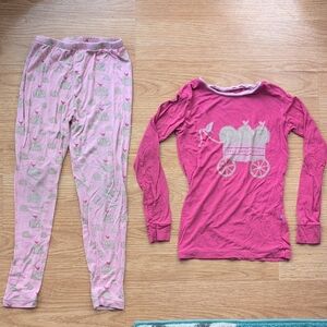 Kickee Pants Pink Carriage Print Pajama Set